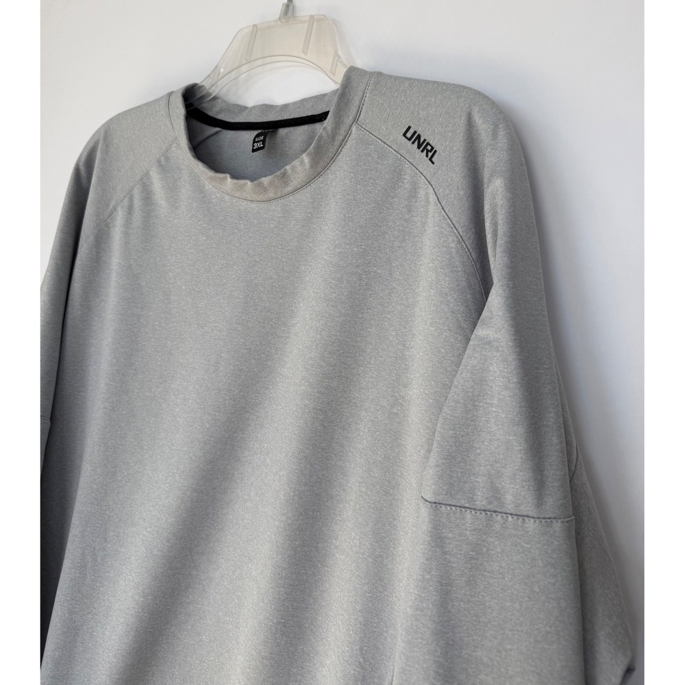 UNRL Crossover Crewneck Sweatshirt Men's 3XL Gray Performance Fleece Pullover - Picture 1 of 10